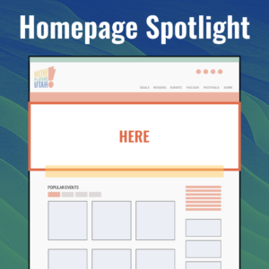 Homepage spotlight ad placement example