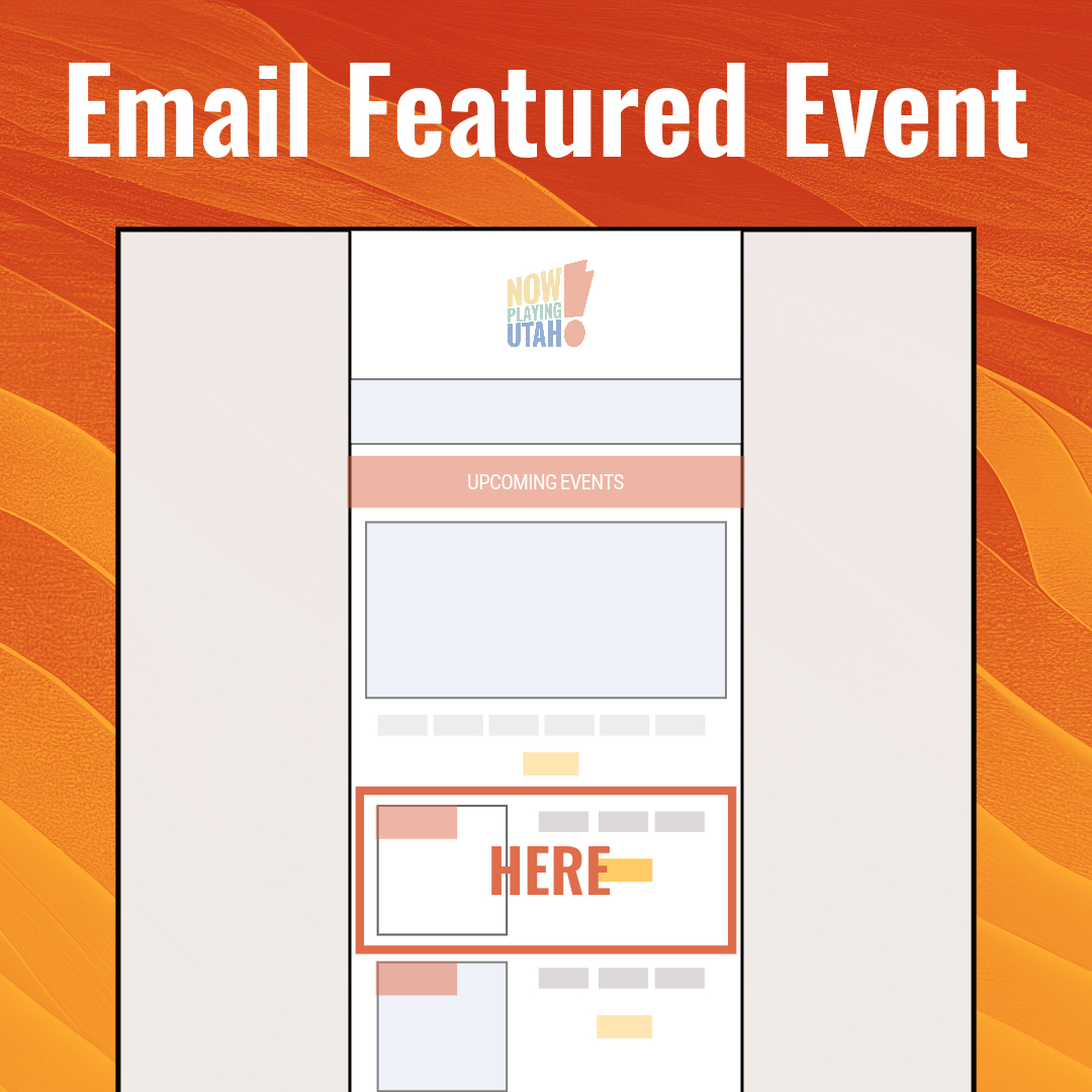 Email featured event ad placement example